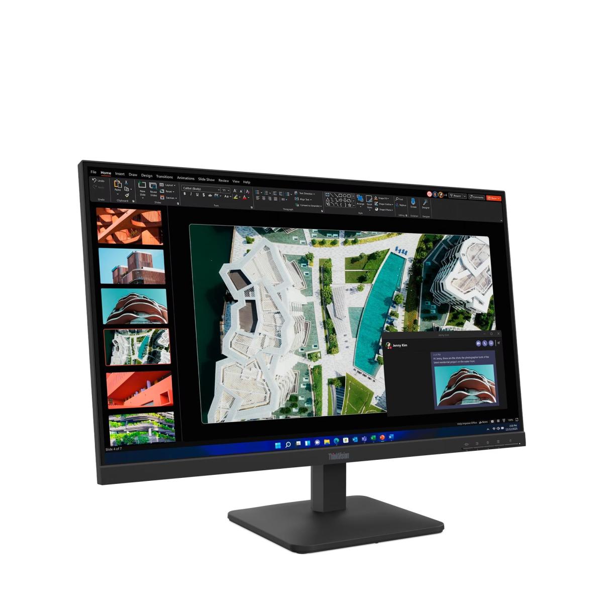 Lenovo ThinkVision S27-4e Monitor – 27" FHD IPS, 100Hz, HDMI + VGA, 3-Side Borderless, Anti-Glare, 3-Year Warranty